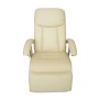 Sillón de masaje de cuero sintético blanco crema de vidaXL, Sillones de masaje eléctricos - Ref: Foro24-240065, Precio: 269,7...