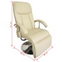 Sillón de masaje de cuero sintético blanco crema de vidaXL, Sillones de masaje eléctricos - Ref: Foro24-240065, Precio: 269,7...