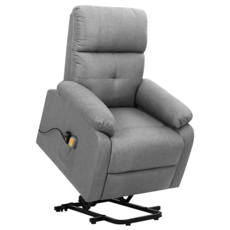 Sillón de masaje elevable tela gris claro de vidaXL, Sillones de masaje eléctricos - Ref: Foro24-329595, Precio: 345,99 €, De...