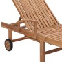 Sun loungers 2 pcs solid teak wood with cream cushion by vidaXL, Loungers - Ref: Foro24-3073188, Price: 593,49 €, Discount: %