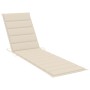 Sun loungers 2 pcs solid teak wood with cream cushion by vidaXL, Loungers - Ref: Foro24-3073188, Price: 593,49 €, Discount: %