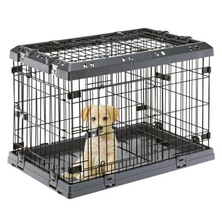 Ferplast Hundekäfig Superior 75 schwarz 77x51x55 cm von Ferplast, Transportboxen und Boxen für Haustiere - Ref: Foro24-442640...