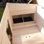 @Pet White and brown wooden outdoor chicken coop 136x74.5x75 cm by @Pet, Cages and habitats for small animals - Ref: Foro24-4...