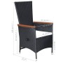 Juego de comedor para jardín 5 piezas negro de vidaXL, Conjuntos de jardín - Ref: Foro24-3071818, Precio: 749,84 €, Descuento: %