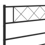 Bed frame with black metal headboard 120x200 cm by vidaXL, Beds and slatted bases - Ref: Foro24-372275, Price: 87,01 €, Disco...