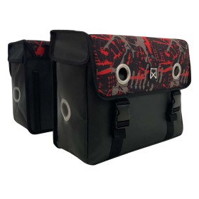 Willex Fire bicycle saddlebags waterproof canvas red and black 30 L by Willex, Bicycle bags and suitcases - Ref: Foro24-44606...