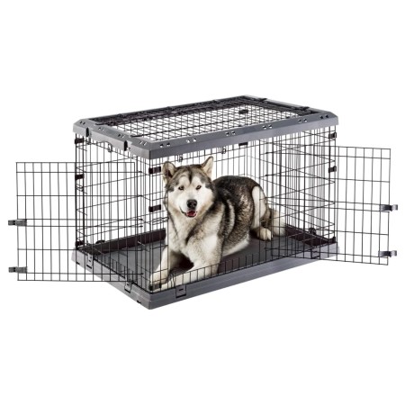 Ferplast Hundekäfig Superior 105 schwarz 107x77x73,5 cm von Ferplast, Transportboxen und Boxen für Haustiere - Ref: Foro24-44...