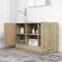 Plywood sideboard in Sonoma oak color, 120x30.5x70 cm by vidaXL, Sideboards - Ref: Foro24-802780, Price: 86,99 €, Discount: %