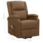 Sillón de masaje elevable de tela marrón de vidaXL, Sillones de masaje eléctricos - Ref: Foro24-329713, Precio: 423,86 €, Des...