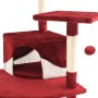 Rascador para gatos con poste de sisal rojo y blanco 203 cm de vidaXL, Mobiliario para gatos - Ref: Foro24-170531, Precio: 12...