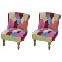 French style armchairs 2 units fabric patchwork Patchwork by vidaXL, Armchairs - Ref: Foro24-240810, Price: 254,32 €, Discoun...