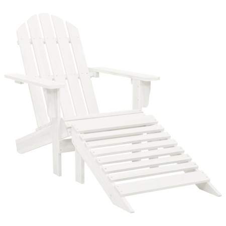 Garden chair with white wooden ottoman by vidaXL, Garden chairs - Ref: Foro24-40859, Price: 84,11 €, Discount: %