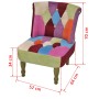 French style armchairs 2 units fabric patchwork Patchwork by vidaXL, Armchairs - Ref: Foro24-240810, Price: 254,32 €, Discoun...