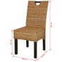 Esszimmerstühle 2 Einheiten aus Kubu-Rattan und Mangoholz von vidaXL, Essstühle - Ref: Foro24-243638, Preis: 247,11 €, Rabatt: %