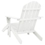 Silla de jardín con otomana madera blanca de vidaXL, Sillas de jardín - Ref: Foro24-40859, Precio: 84,11 €, Descuento: %