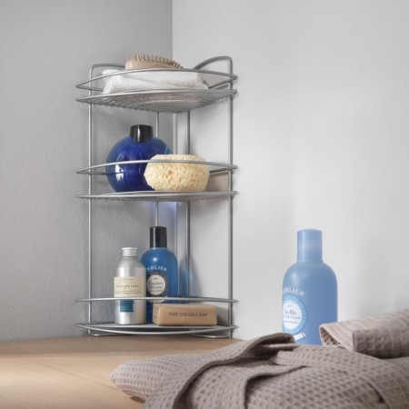 Metaltex 3-tier shower corner shelf Onda silver by Metaltex, Bathtub trays - Ref: Foro24-443455, Price: 57,40 €, Discount: %