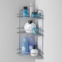 Metaltex 3-tier shower corner shelf Onda silver by Metaltex, Bathtub trays - Ref: Foro24-443455, Price: 57,40 €, Discount: %