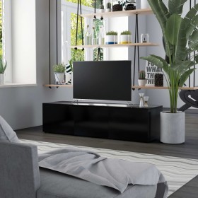 Black plywood TV cabinet 120x34x30 cm by vidaXL, TV Furniture - Ref: Foro24-801869, Price: 106,42 €, Discount: %