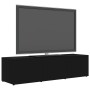 Black plywood TV cabinet 120x34x30 cm by vidaXL, TV Furniture - Ref: Foro24-801869, Price: 106,42 €, Discount: %