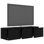 Black plywood TV cabinet 120x34x30 cm by vidaXL, TV Furniture - Ref: Foro24-801869, Price: 106,42 €, Discount: %