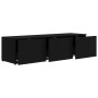 Black plywood TV cabinet 120x34x30 cm by vidaXL, TV Furniture - Ref: Foro24-801869, Price: 106,42 €, Discount: %