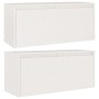 Wall cabinet 2 pcs solid white pine wood 80x30x35 cm by vidaXL, Shelves and shelves - Ref: Foro24-813458, Price: 118,53 €, Di...