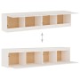 Wandschrank 2 Stk. aus massivem weißem Kiefernholz 80x30x35 cm von vidaXL, Regale und Regale - Ref: Foro24-813458, Preis: 100...