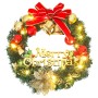 Christmas wreath with 20 green LED lights 45 cm by vidaXL, Christmas lights - Ref: Foro24-357765, Price: 34,01 €, Discount: %