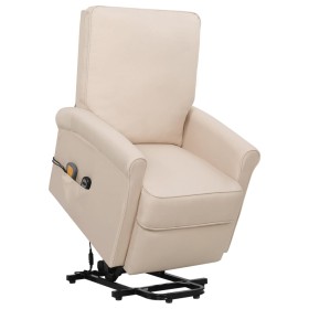 Liftable cream fabric massage chair by vidaXL, Electric massage chairs - Ref: Foro24-329738, Price: 378,99 €, Discount: %