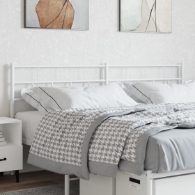 White metal headboard 200 cm by vidaXL, Headboards and footboards - Ref: Foro24-355746, Price: 33,99 €, Discount: %