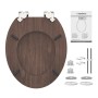 SCHÜTTE Toilet seat with soft close DARK WOOD MDF by SCHÜTTE, Toilet and bidet seats - Ref: Foro24-446572, Price: 74,99 €, Di...