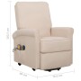 Liftable cream fabric massage chair by vidaXL, Electric massage chairs - Ref: Foro24-329738, Price: 378,99 €, Discount: %