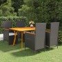 Juego de comedor para jardín 5 piezas negro de vidaXL, Conjuntos de jardín - Ref: Foro24-3072143, Precio: 676,11 €, Descuento: %