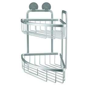 Kleine Wolke Rocco triangular aluminum double shower shelf by Kleine Wolke, soap dishes - Ref: Foro24-442319, Price: 76,42 €,...