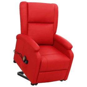 Red synthetic leather elevating massage chair by vidaXL, Electric massage chairs - Ref: Foro24-329697, Price: 322,48 €, Disco...