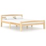 Estructura de cama de madera de pino maciza 140x200 cm de vidaXL, Camas y somieres - Ref: Foro24-322064, Precio: 146,07 €, De...