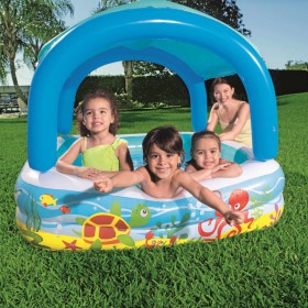 Bestway Children's pool with blue awning 140x140x114 cm by Bestway, Swimming pools - Ref: Foro24-3202424, Price: 48,46 €, Dis...