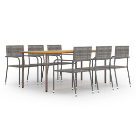 Garden dining set 7 pieces anthracite gray synthetic rattan by vidaXL, Garden sets - Ref: Foro24-3072508, Price: 505,38 €, Di...