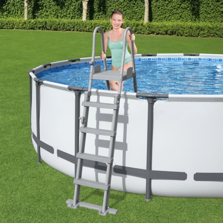 Bestway Swimming pool safety ladder 4 steps Flowclear 132 cm by Bestway, Pool stairs and ramps - Ref: Foro24-3202667, Price: ...