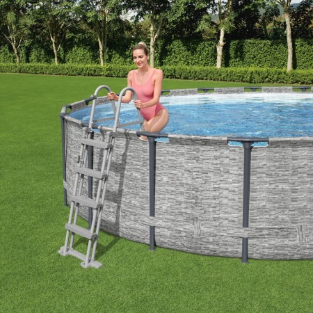 Bestway Escalera de seguridad para piscina 4 peldaños Flowclear 122 cm de Bestway, Escaleras y rampas de piscina - Ref: Foro2...