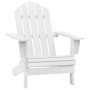 Silla de jardín de madera blanca de vidaXL, Sillas de jardín - Ref: Foro24-40860, Precio: 76,13 €, Descuento: %