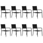 9-Piece Black PE Rattan Garden Dining Furniture Set by vidaXL, Garden sets - Ref: Foro24-3072509, Price: 581,28 €, Discount: %