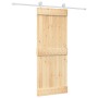 Sliding door with solid pine wood hardware 80x210 cm by vidaXL, Doors - Ref: Foro24-3203105, Price: 177,89 €, Discount: %