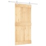 Puerta corredera con herrajes madera maciza de pino 95x210 cm de vidaXL, Puertas - Ref: Foro24-3203183, Precio: 180,87 €, Des...