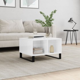 Plywood white glossy coffee table 60x50x36.5 cm by vidaXL, Coffee table - Ref: Foro24-830550, Price: 55,35 €, Discount: %