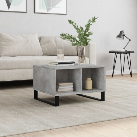 Plywood gray concrete coffee table 60x50x36.5 cm by vidaXL, Coffee table - Ref: Foro24-830552, Price: 49,84 €, Discount: %