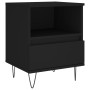 Black plywood nightstand 40x35x50 cm by vidaXL, Nightstands - Ref: Foro24-830622, Price: 50,57 €, Discount: %