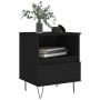 Black plywood nightstand 40x35x50 cm by vidaXL, Nightstands - Ref: Foro24-830622, Price: 50,57 €, Discount: %