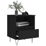 Black plywood nightstand 40x35x50 cm by vidaXL, Nightstands - Ref: Foro24-830622, Price: 50,57 €, Discount: %