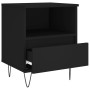 Black plywood nightstand 40x35x50 cm by vidaXL, Nightstands - Ref: Foro24-830622, Price: 50,57 €, Discount: %